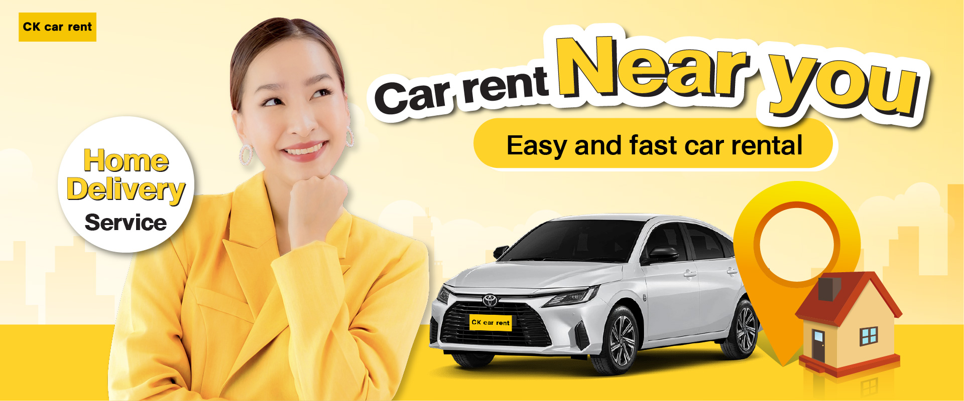 Car rental near me, in Bangkok,Deliver the car at airport or hotel.