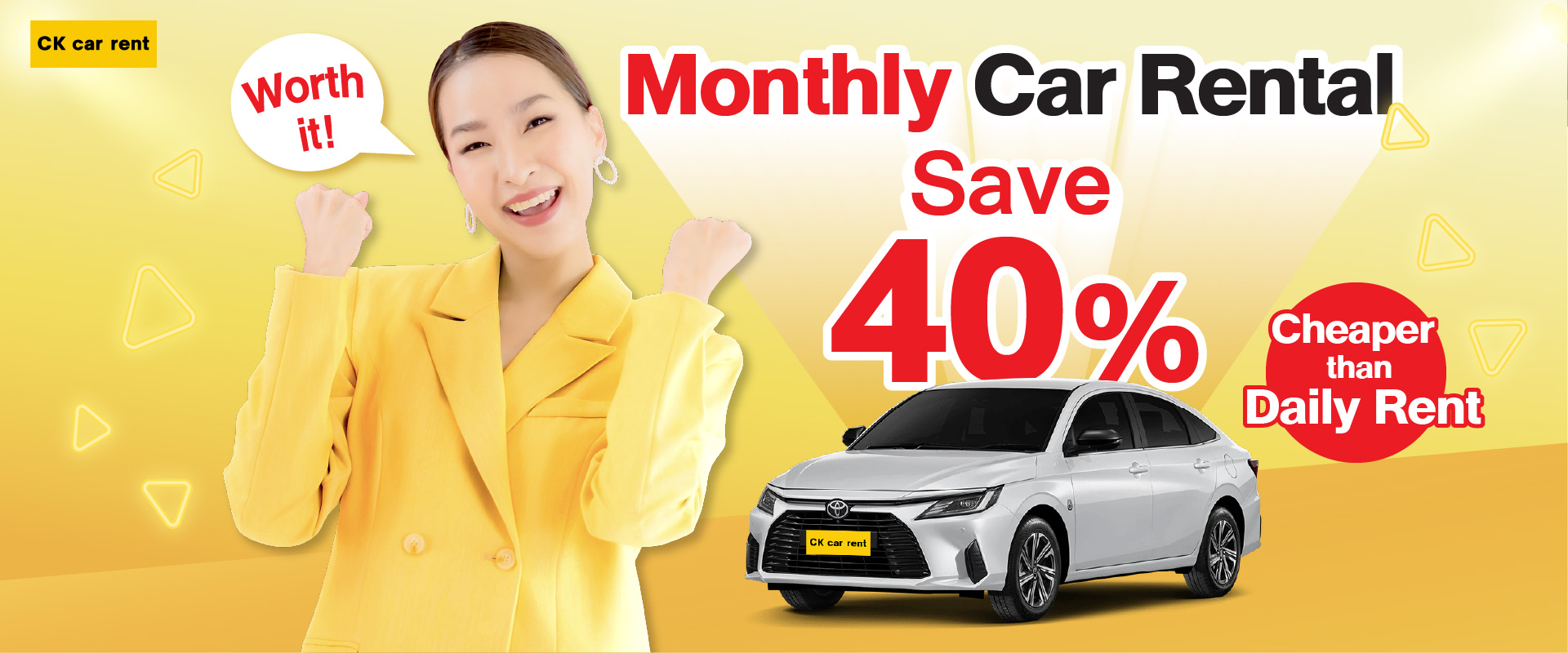 Monthly car rental in Bangkok,Thailand. Low price | CK car rent 