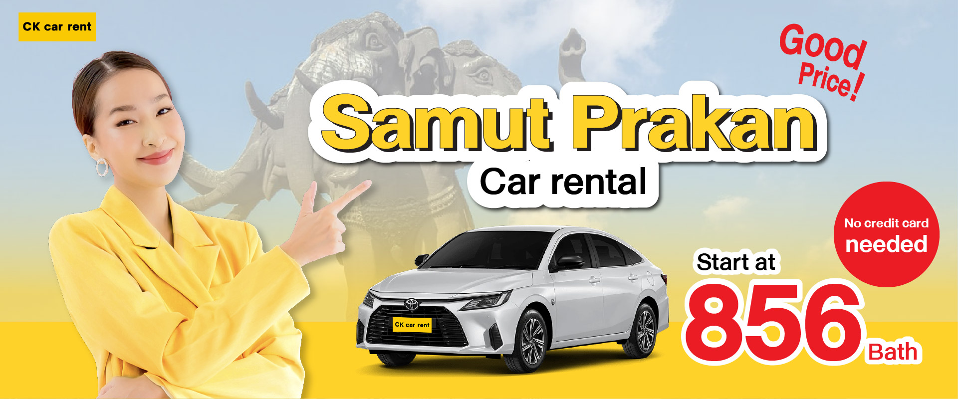 Cheap Car rental in Samut Prakan near me | CK car rent