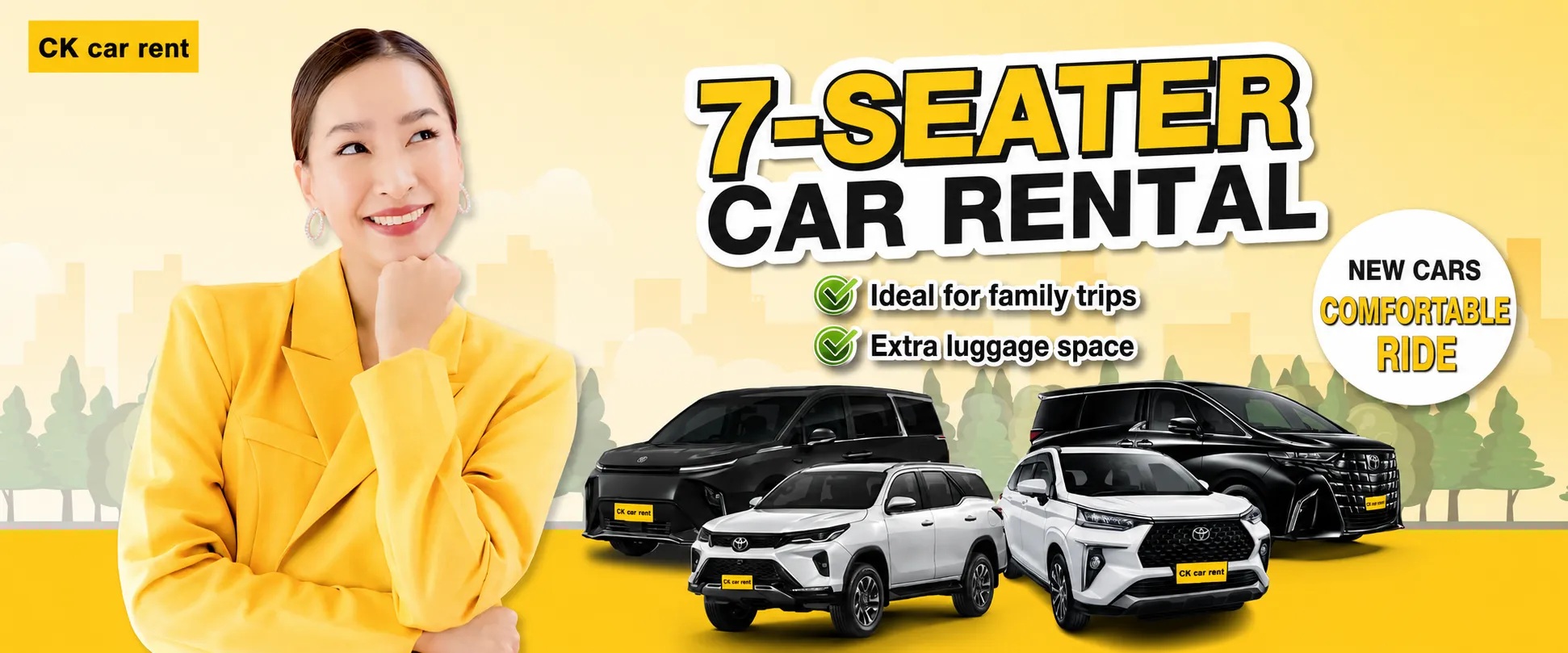 Rent a 7-seat car, self drive , near me in Bangkok | CK car rent