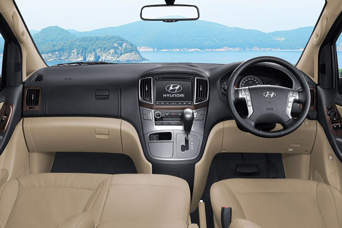Inside the car Hyundai H-1 van
