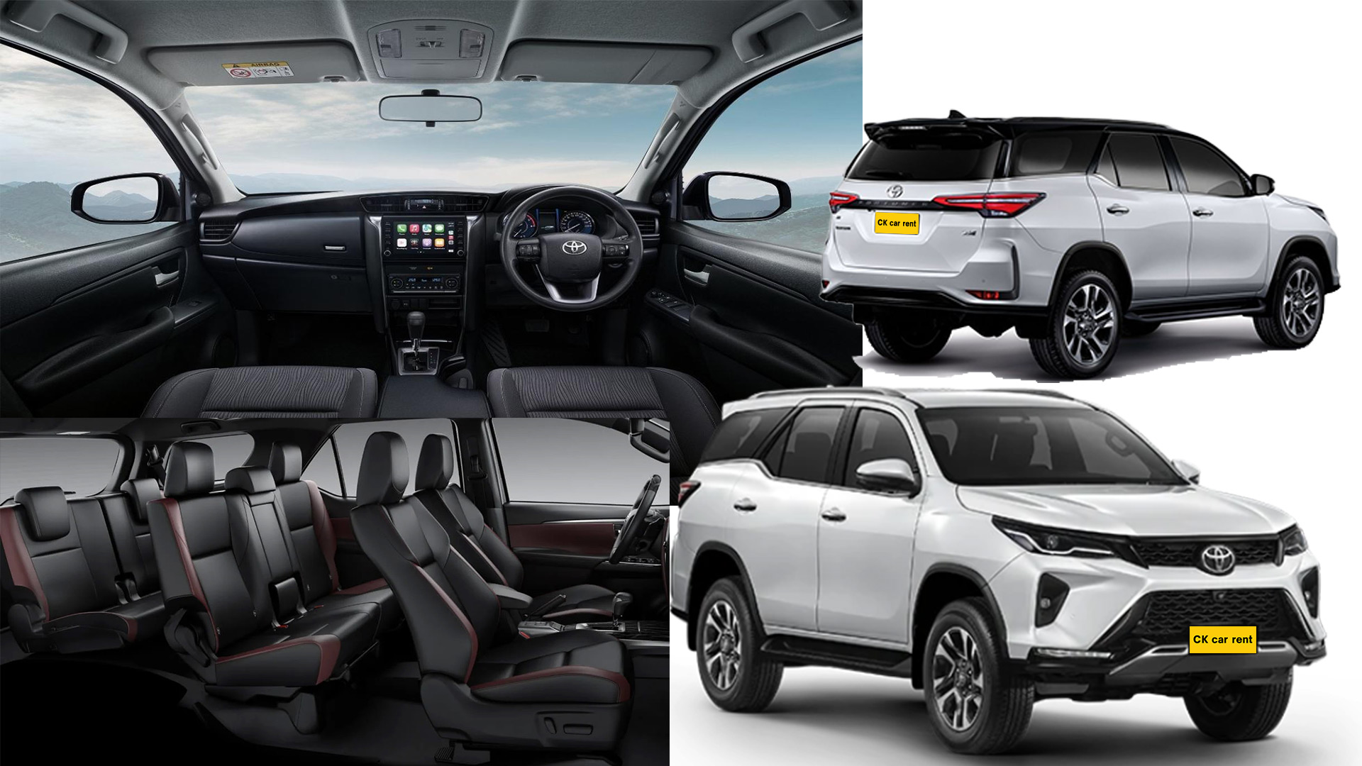 Fortuner car rental, 7-seat car rental